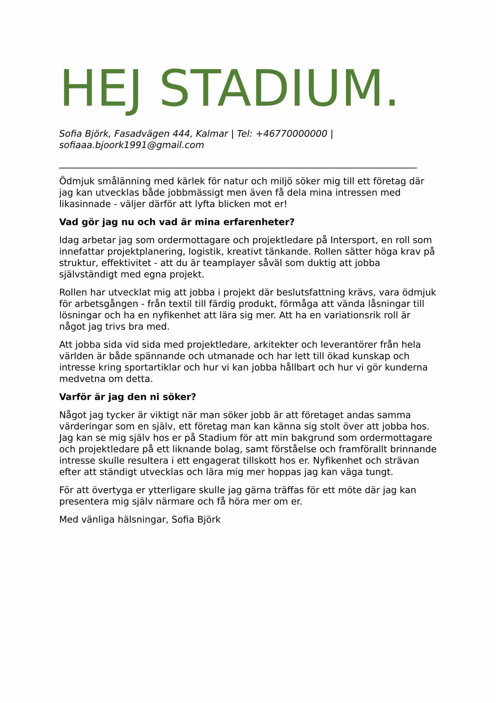 Allmänna personliga brev Helt gratis